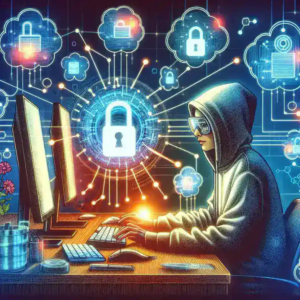 "Ethical hacker analyzing cybersecurity vulnerabilities on a SaaS platform, highlighting the importance of proactive security measures in protecting sensitive data."