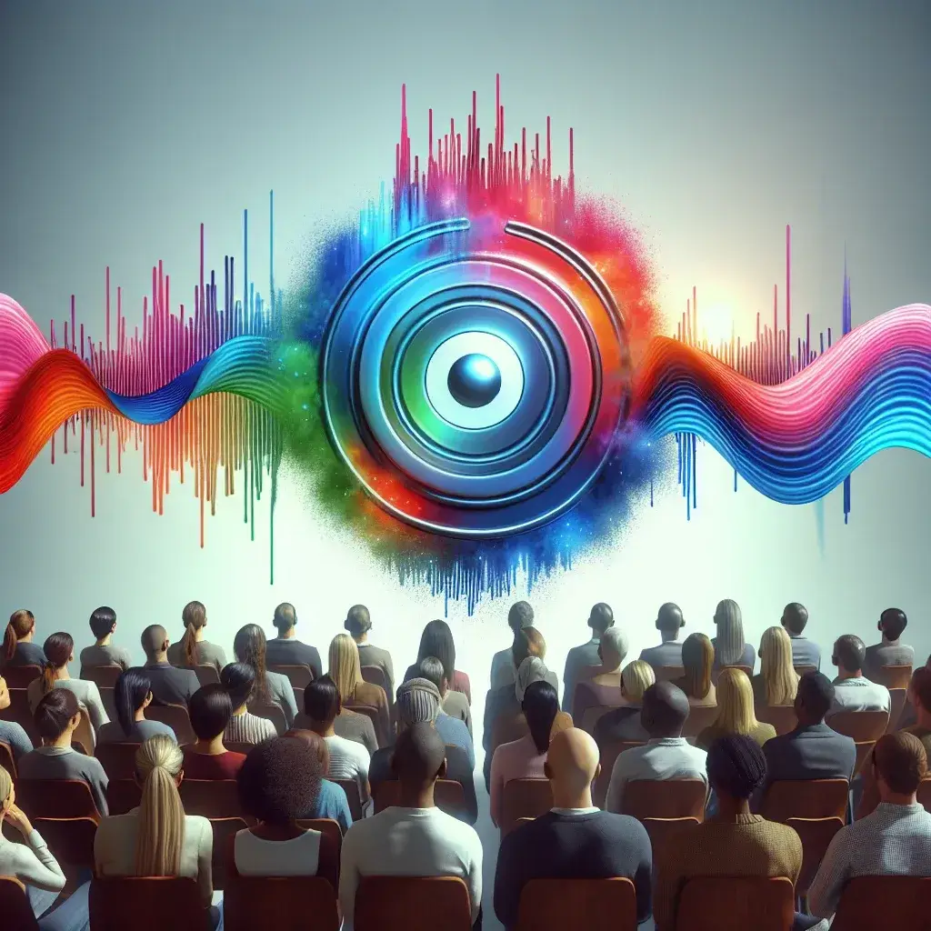 "Spotify's AI-powered adaptive soundscapes concept showcased in therapy clinics, illustrating a relaxing auditory environment designed to enhance mental well-being and patient therapy experiences."