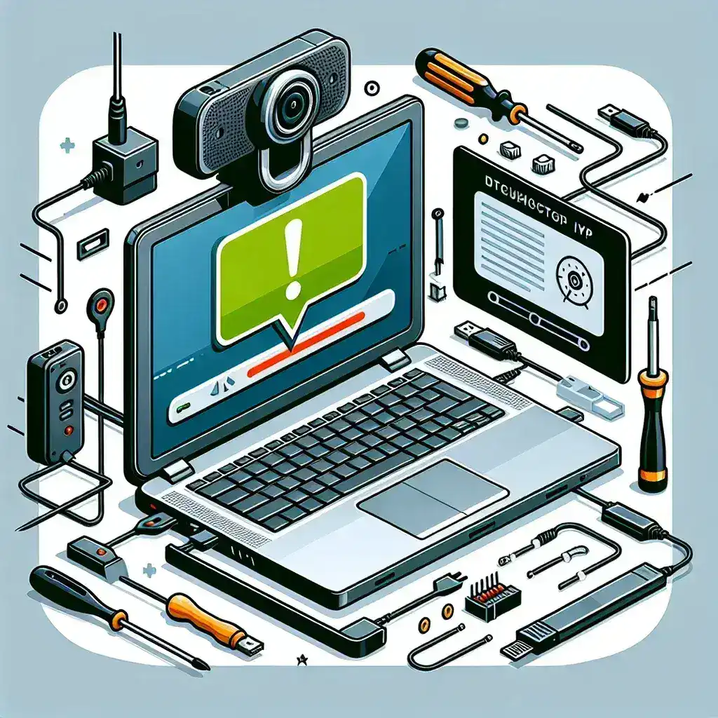 How do I fix webcam connection problems with a docking station?