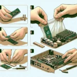 What are the steps to install a SCSI adapter card?